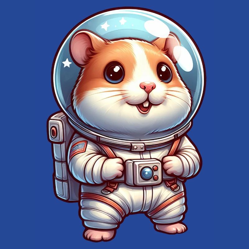 Mignon hamster astronaute dans l’espace