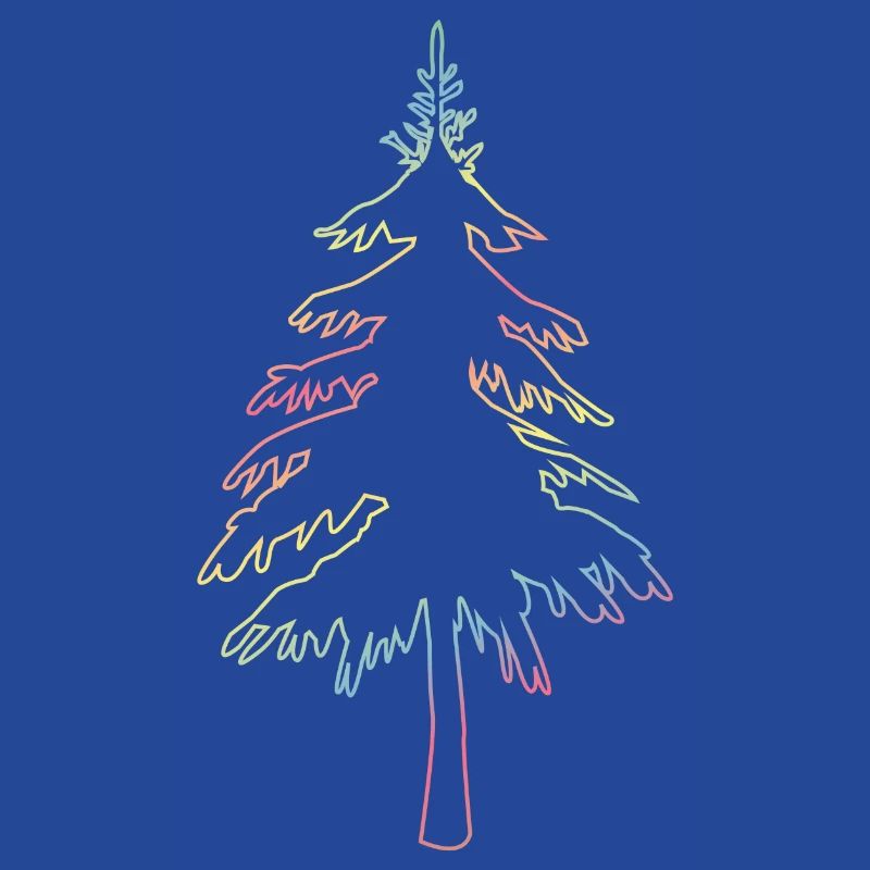Christbaum, Tannenbaum oder Weihnachtsbaum Umriss