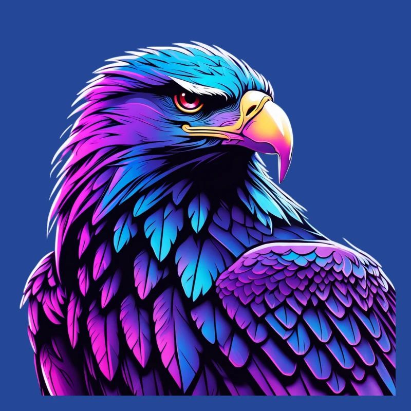 Glowing Eagle with Gradient