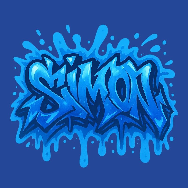 Graffiti Simon Name Gift Ideal Printable On