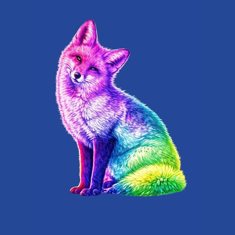 Regenbogenfuchs Farbkunst