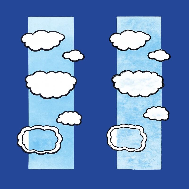 Cloud Columns on Sky Strips