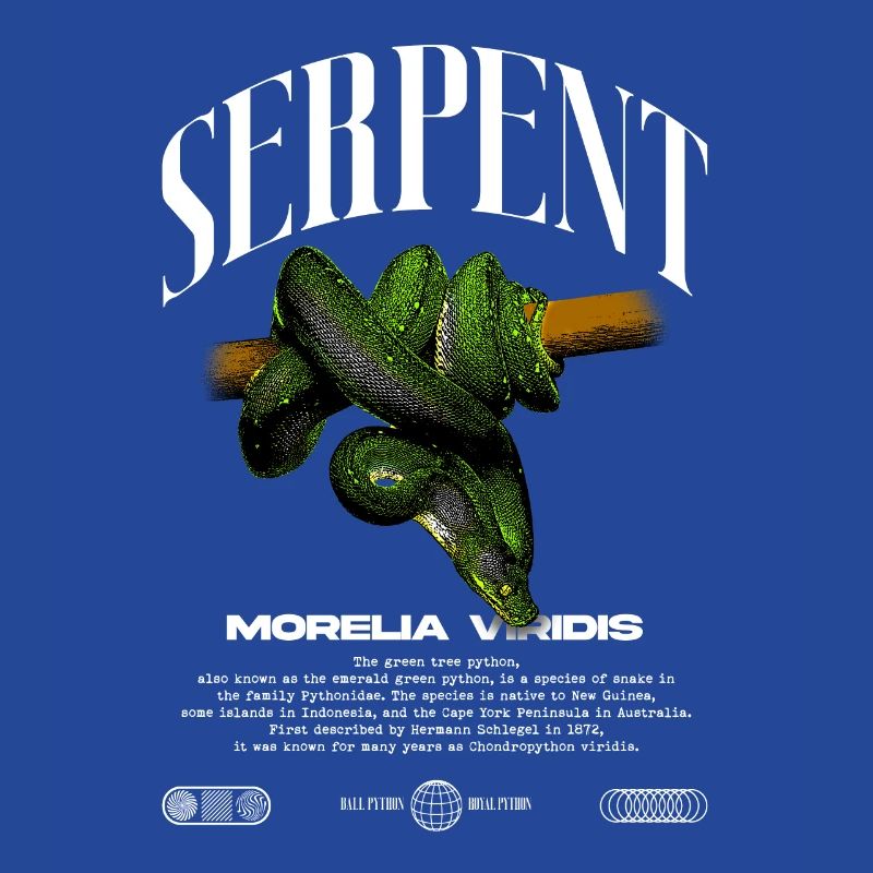 Green Tree Python Modern Reptile Keeper Streetwear