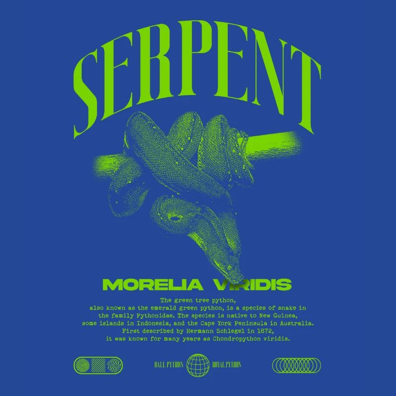 Green Tree Python Modern Reptile Keeper Streetwear