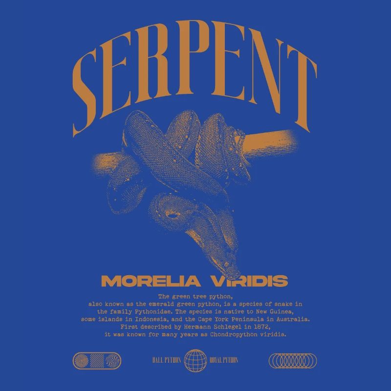 Green Tree Python Modern Reptile Keeper Streetwear