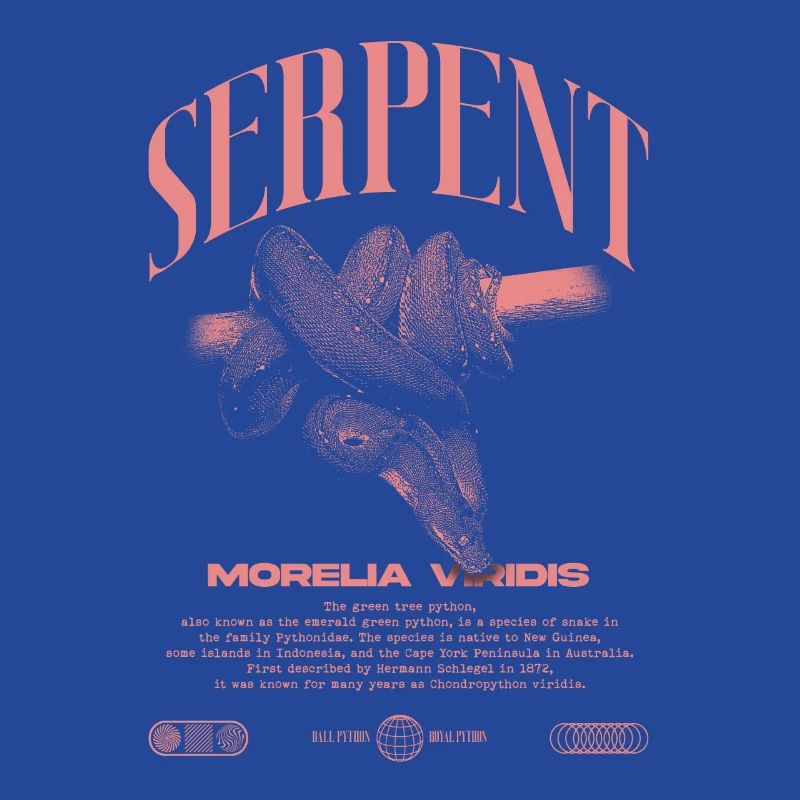 Green Tree Python Modern Reptile Keeper Streetwear