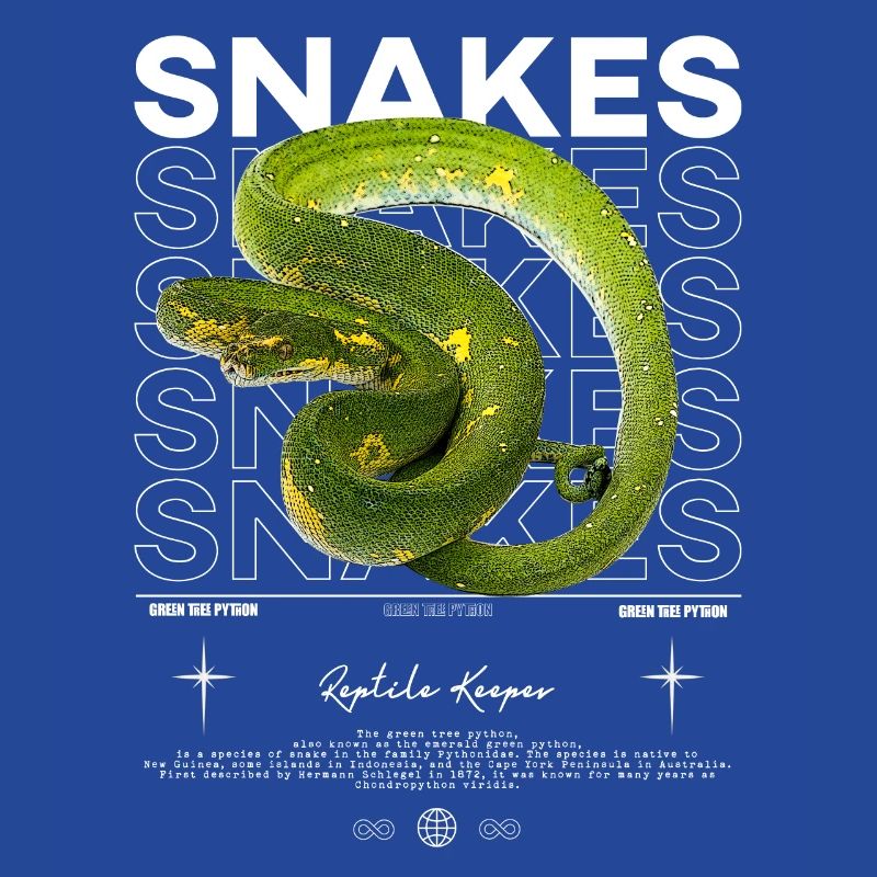 Green Tree Python Modern Streetwear Reptile Keeper