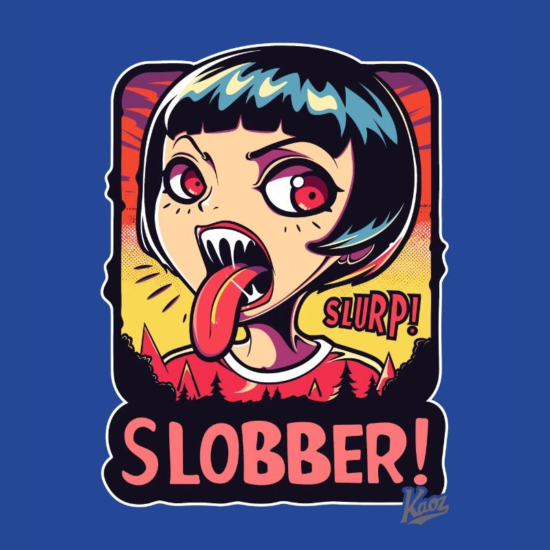 Cartoon eines Frechen Emo-Zombie-Mädchen