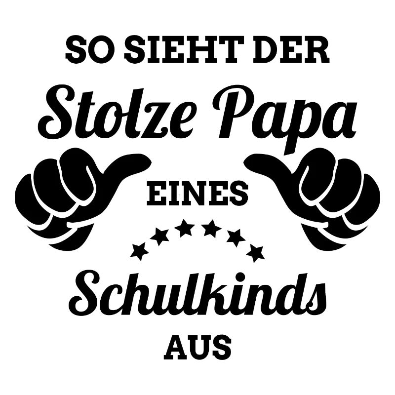 Stolzer Papa eines Schulkinds | Eltern 1. Schultag