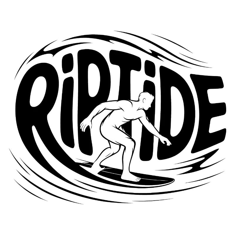 Riptide - Cool Surfer Logo