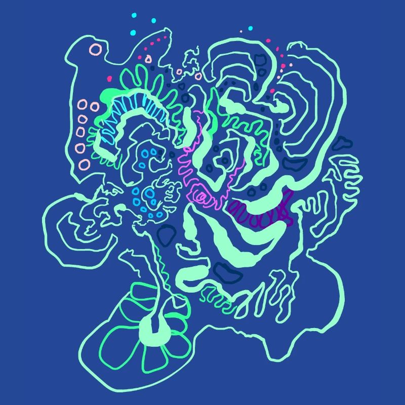 Coral Map / Floral Pattern