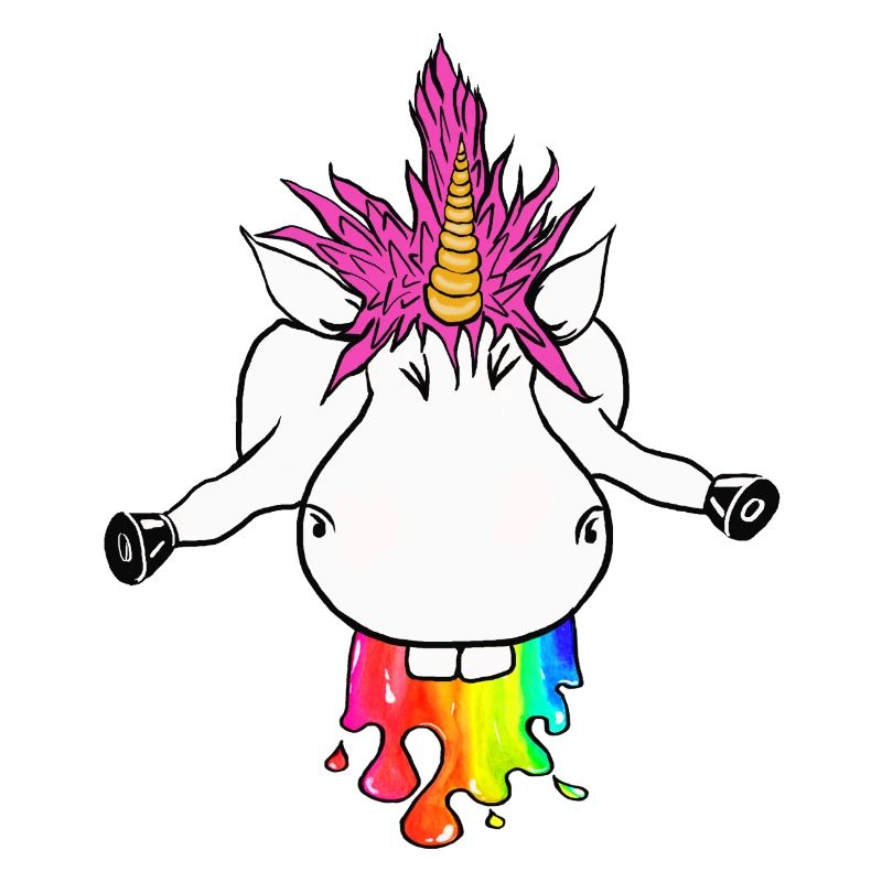 Regenbogen Einhorn Farbklecks Regenbogenkotze