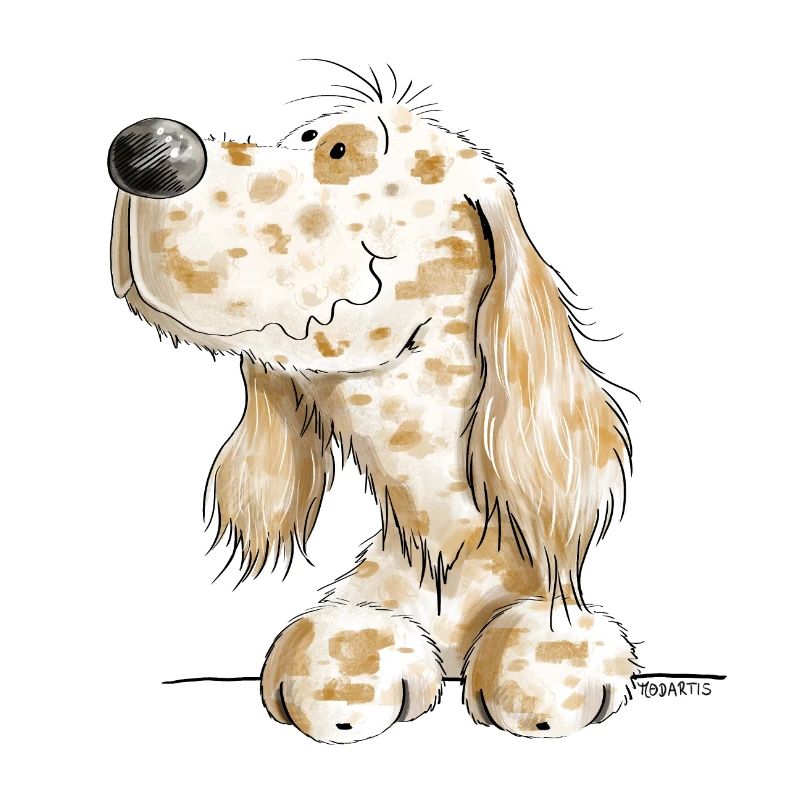 Englischer Setter Kopf I Hunde Comic Geschenk