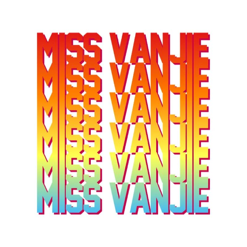 Fräulein Vanjie! Meme Regenbogenfarbe Text