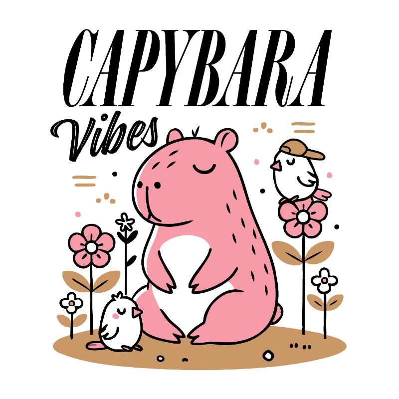 Capybara détendu avec des amis