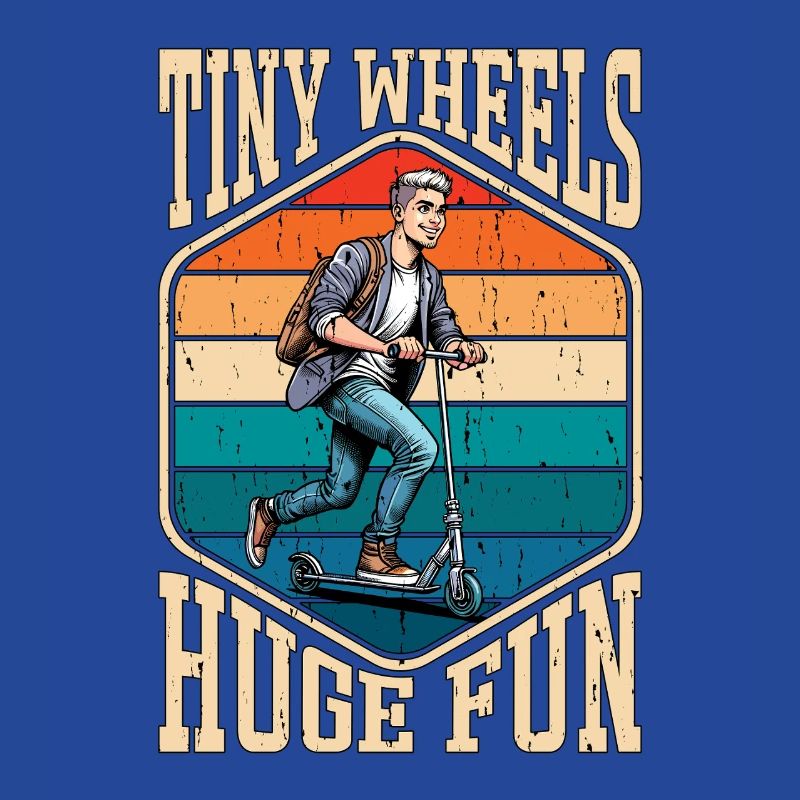 Scooter Tiny Wheels Huge Fun Motorcycle Lover