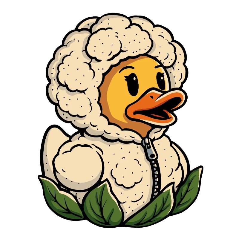 Cauliflower Duck Rubber Duck Squeaking Duck Rubber Duck