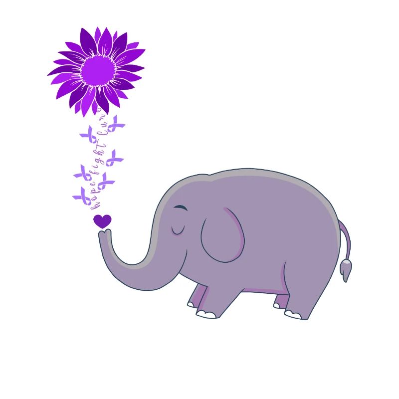 Mignon éléphant fleur magie