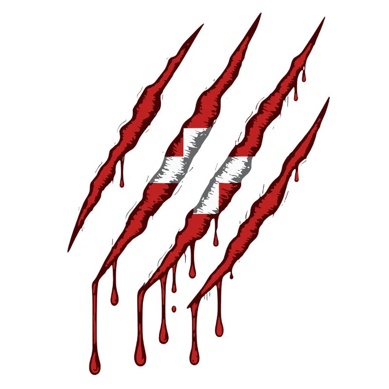 Danemark griffe grunge dannebrog drapeau scratch