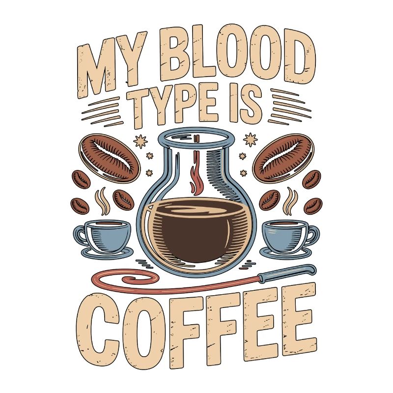 Lab Technician My Blood Type Is Coffee Phlebotomy