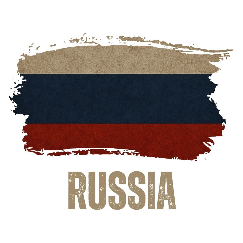 Drapeau grunge de la Russie, j’adore la Russie