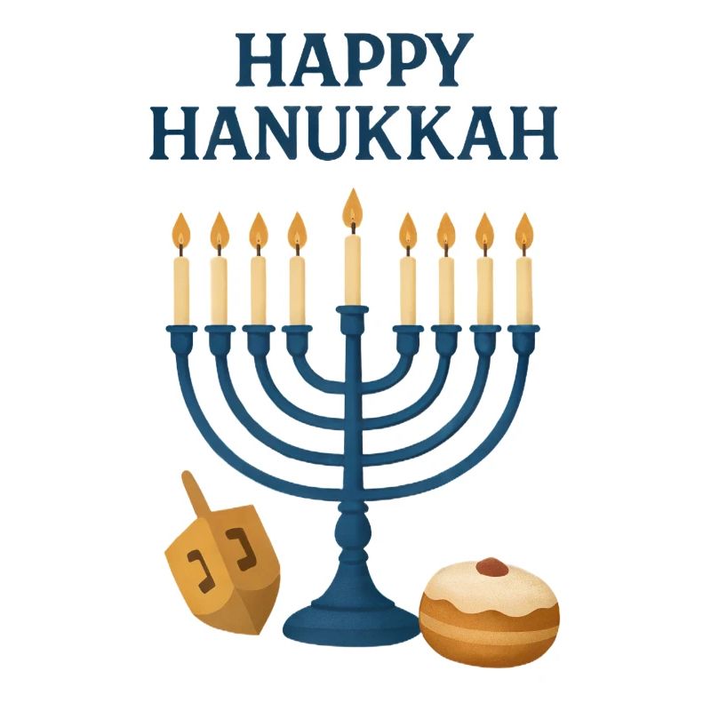Joyeuse Lumière festive de la Menorah de Hanoucca