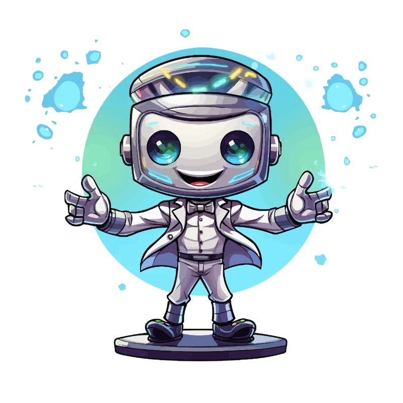 Petit robot spatial en combinaison