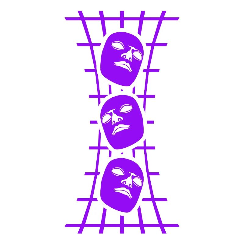 Masks Grid Abstract Art