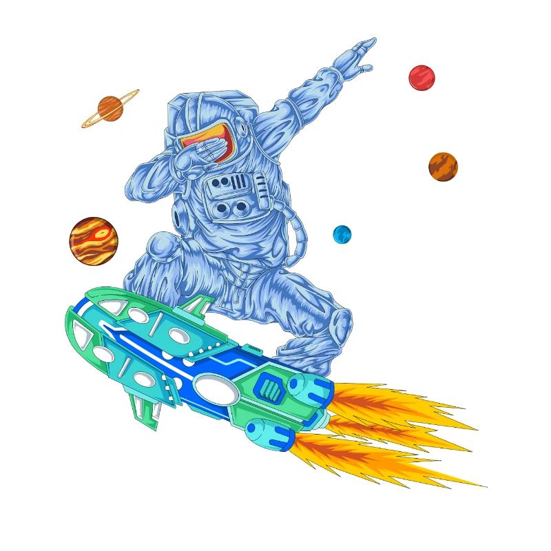 Astronaut Hoverboard Space Shirt
