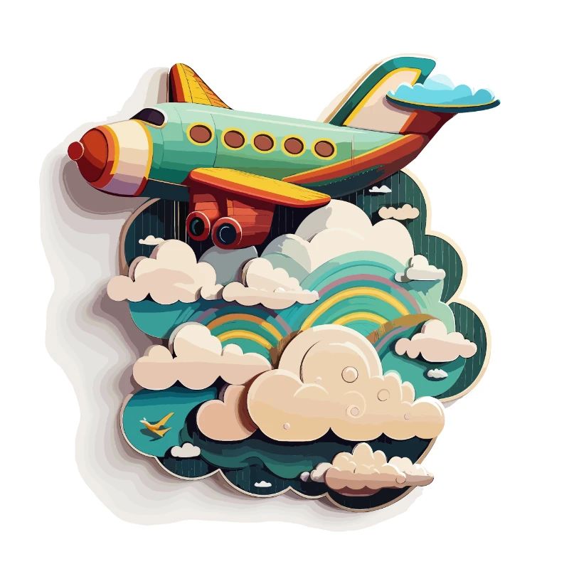 Boundless Horizons: Eine Luftaufnahme eines Flugzeugs