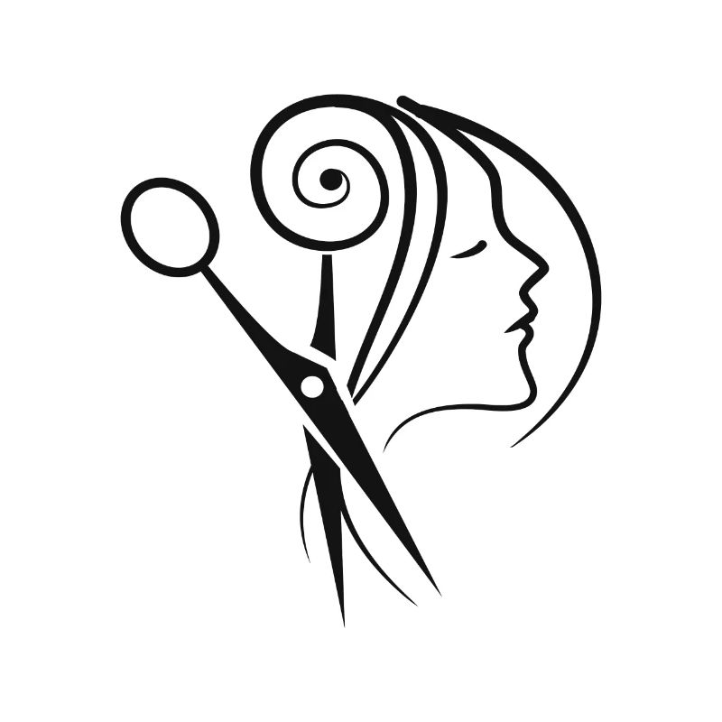 Coiffeuse salon de coiffure Beauty Studio Logo