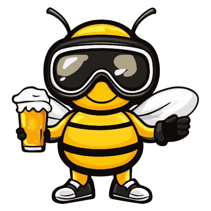 Biene Apres Ski Bier Comic