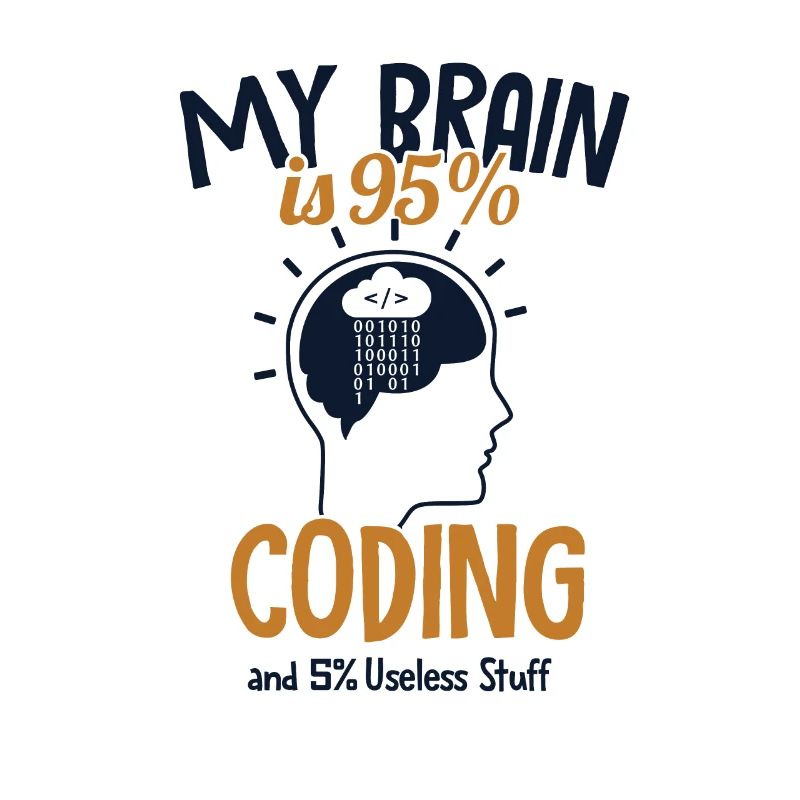My Brain is 95% Coding Full Stack Coder Software