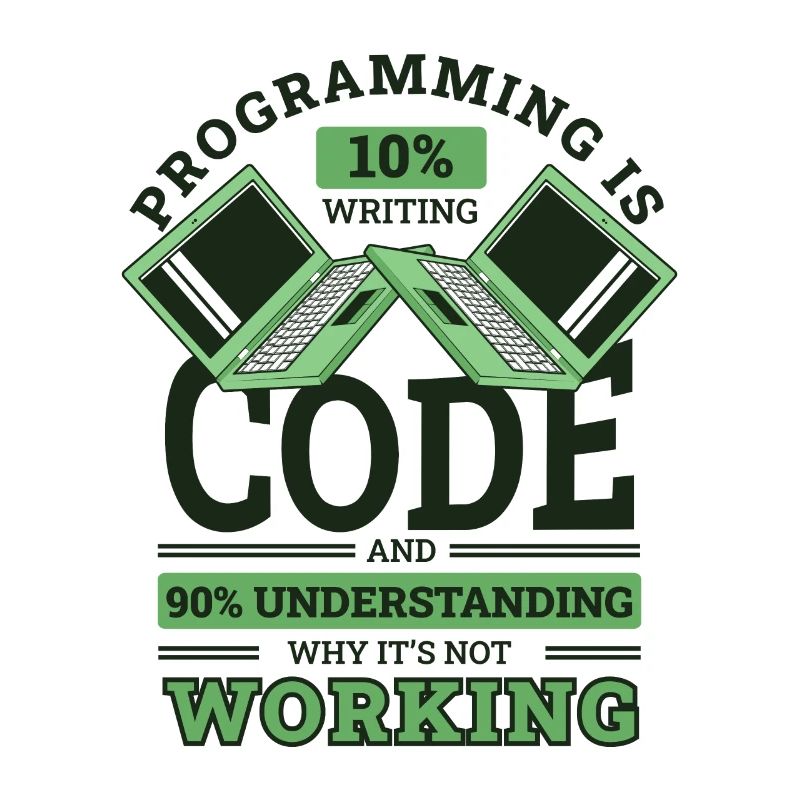 Programming 10% Writing 90% Not Working Coder