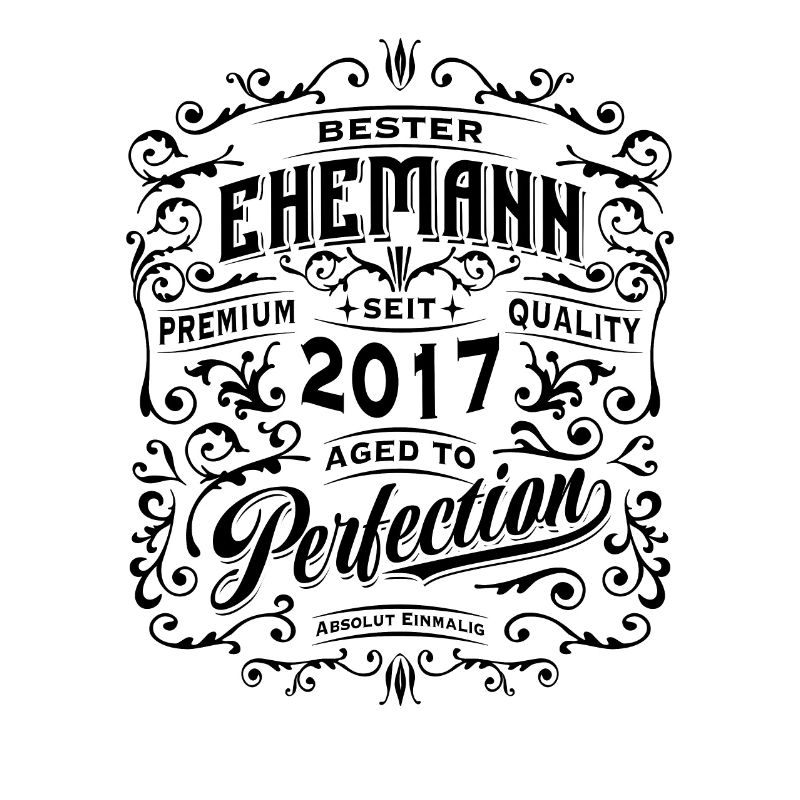 Bester Ehemann seit 2017, Retro, Hochzeitstag
