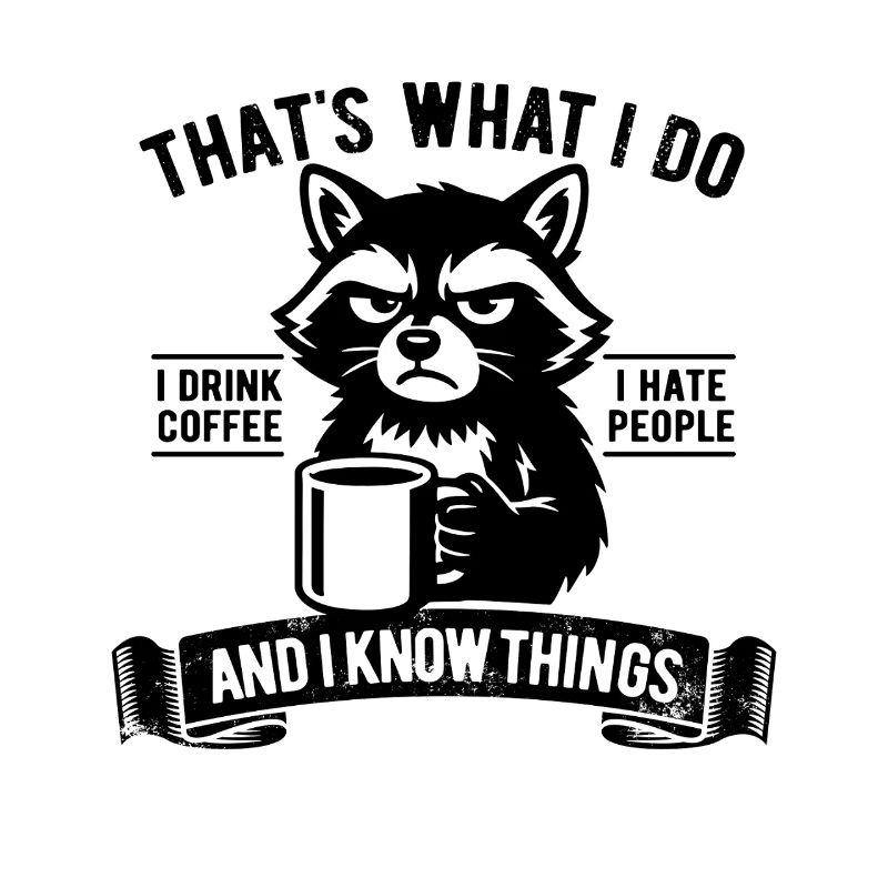 I drink coffee, I hate people and I know things