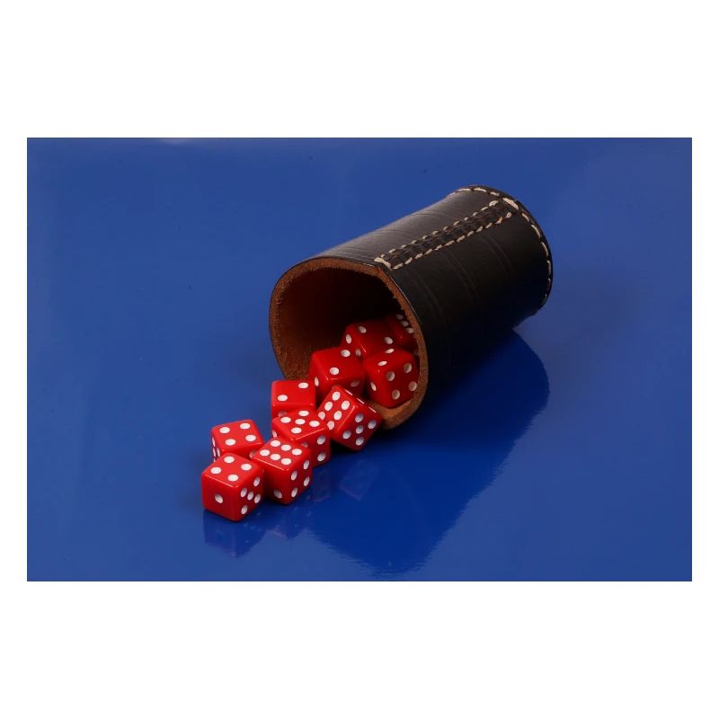 Red cubes with dice cup