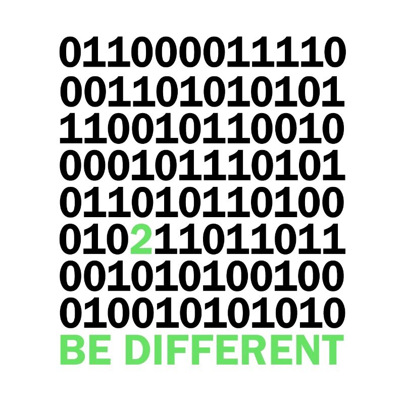 Be Different Binary Code Nerd Gift