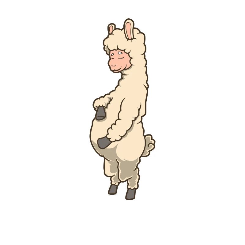 Lama avec ventre de bébé - Enceinte