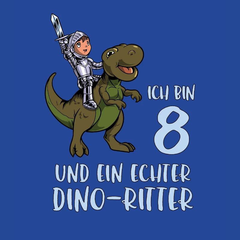 Geburtstagsshirt Dino Ritter - 8 Geburtstag Junge
