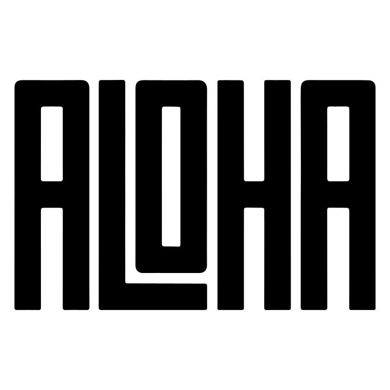 aloha typography art