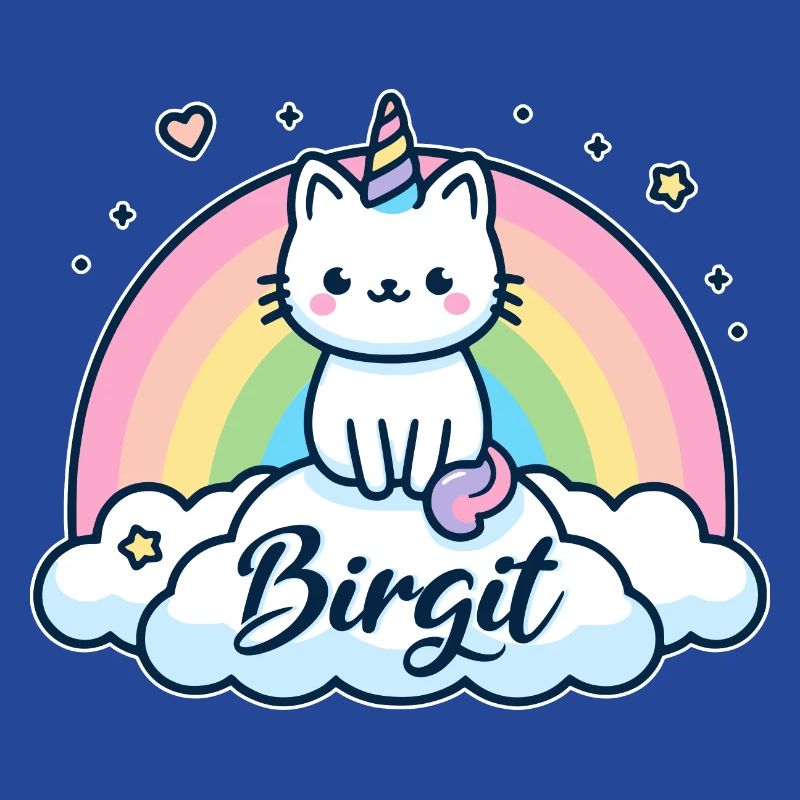 Birgit Nom Prénom Licorne Chat