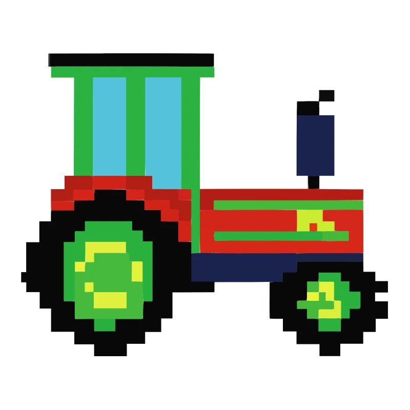 Traktor verpixelt Geschenkidee Pixel Traktor