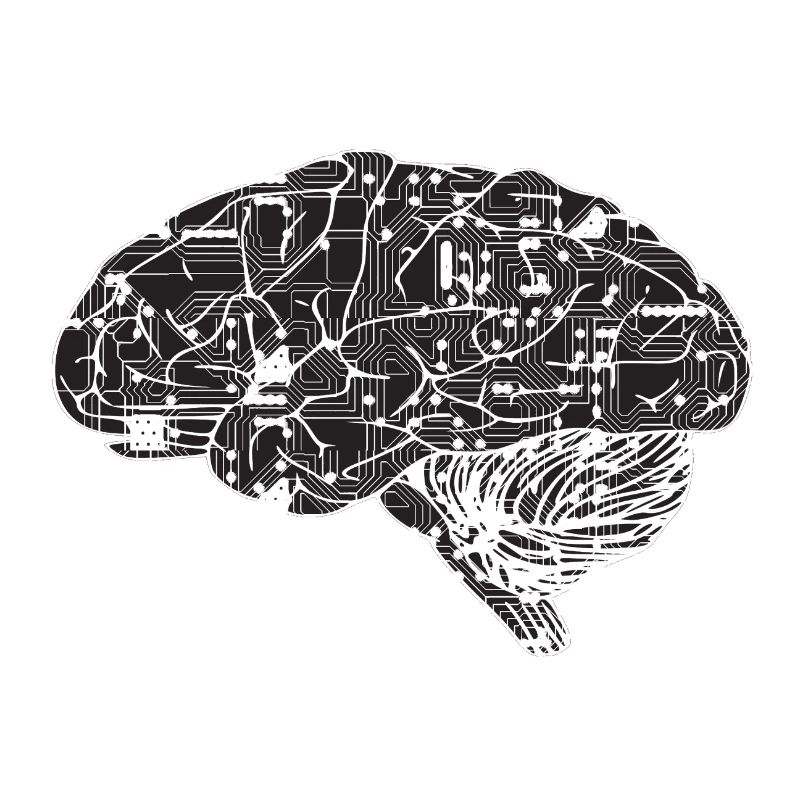 Brain circuit logo design