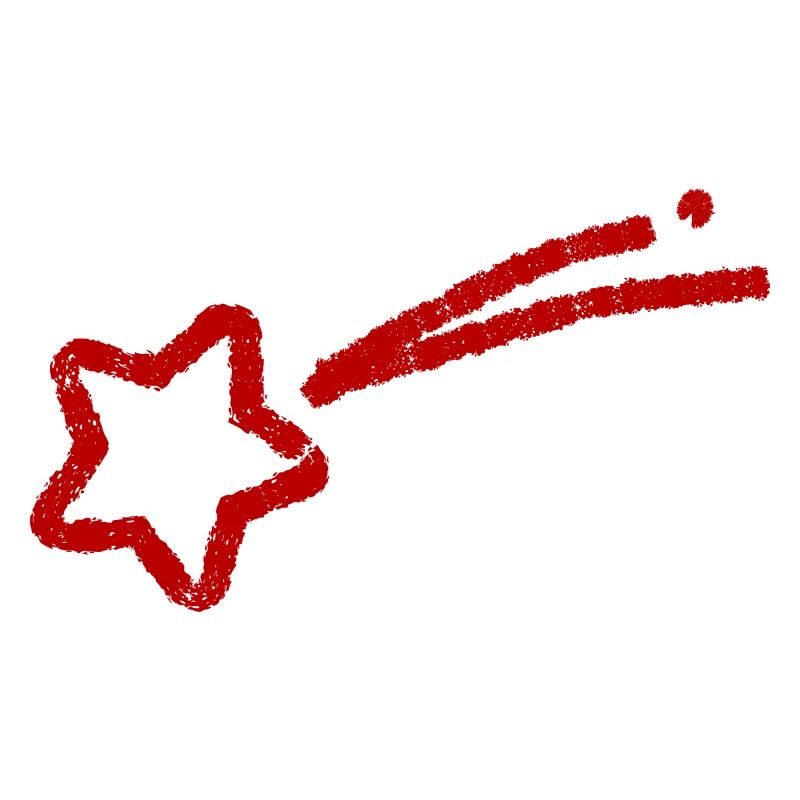 hand-drawn shooting star