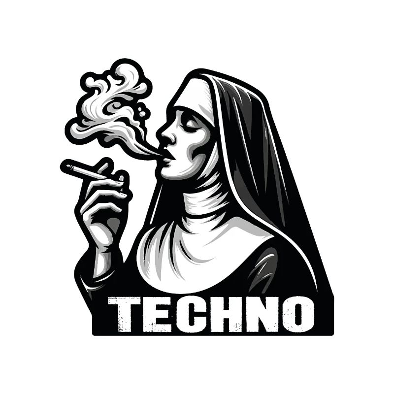 Renaissance Beats: Smoking Nun Techno Tee