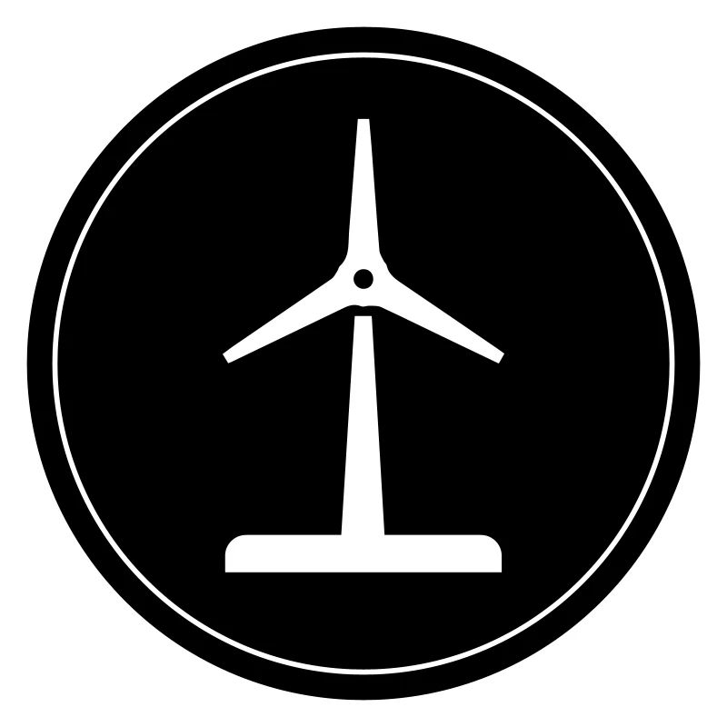 Wind turbine silhouette