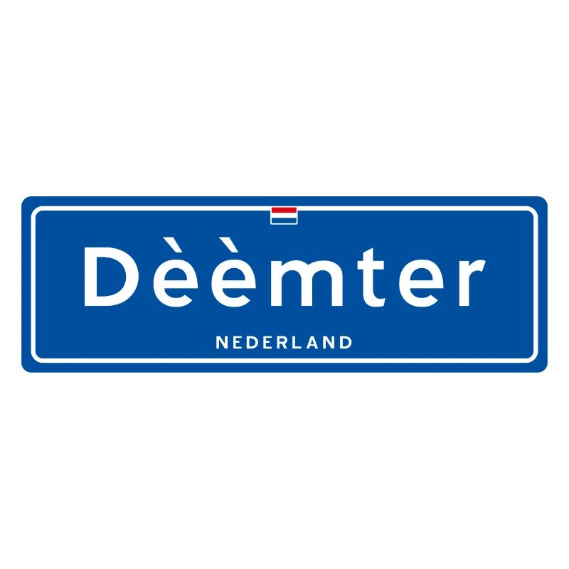 Panneau de nom de lieu Dèèèmter (Deventer)