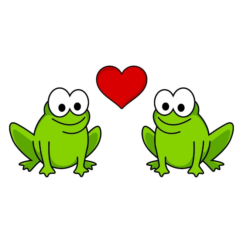Frosch Comic Paar liebe