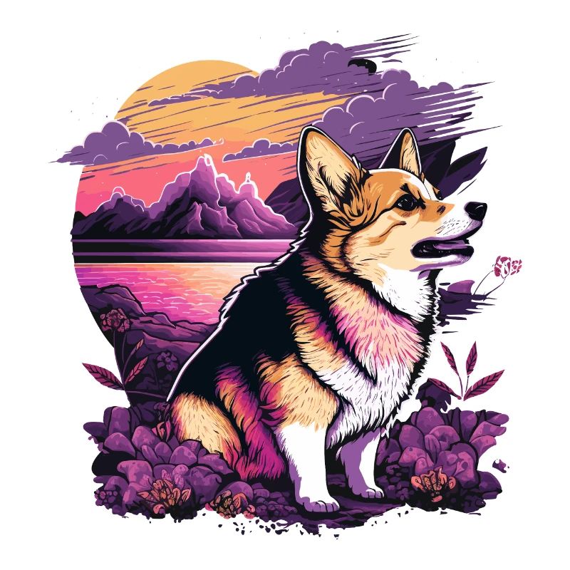 Ruhig sitzender Corgi